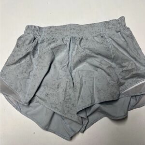 Lululemon Hotty Hot  Gravel Dust Pastel Blue Lined Shorts Women's Size 10